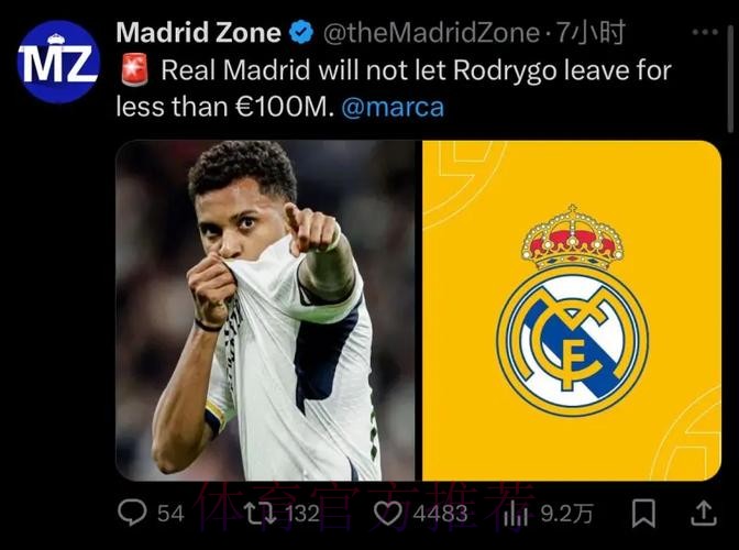 马卡:皇马未收到对罗德里戈报价 球员估值8000万